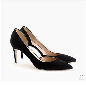 J. Crew Suede Cutout Colette Pump Black, 9